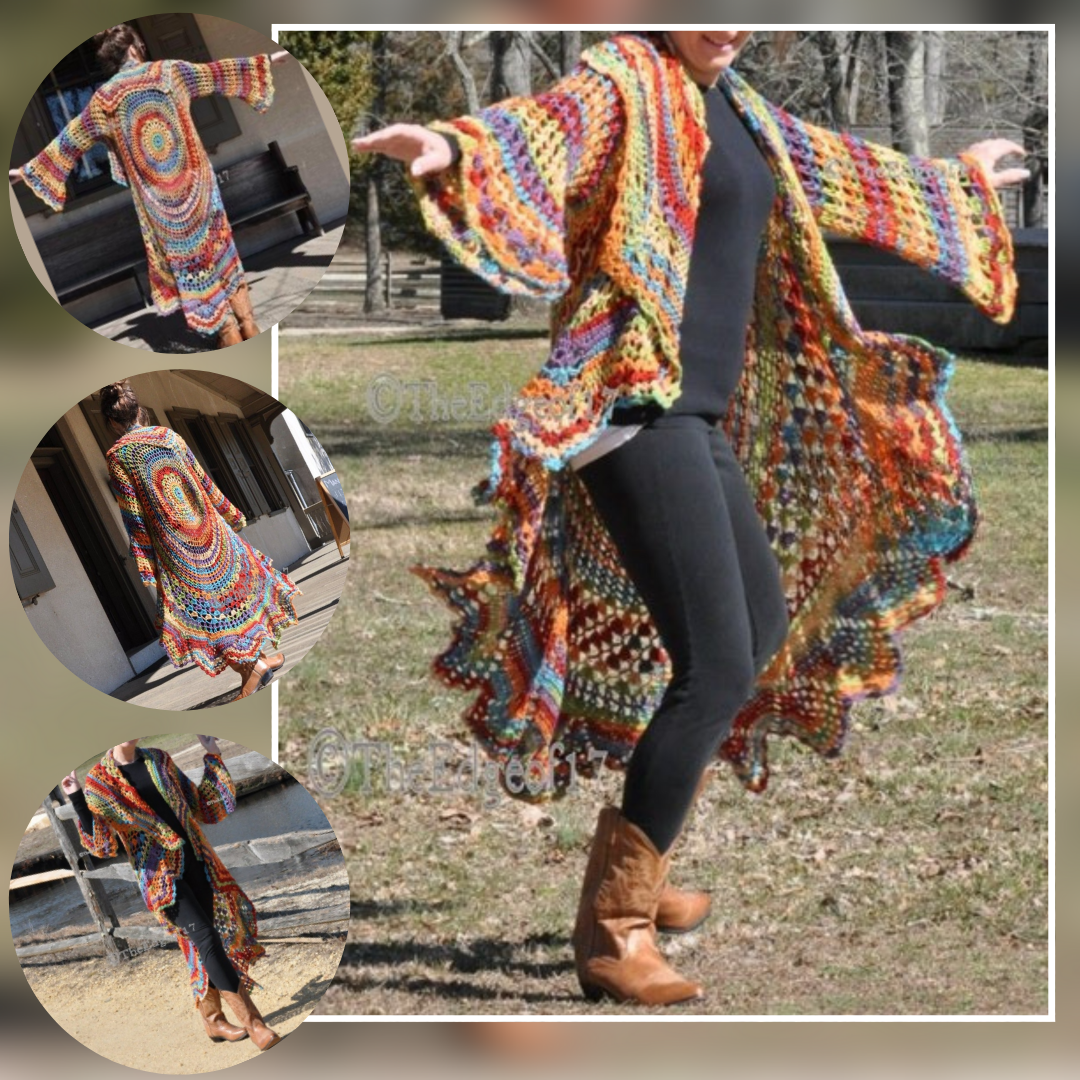 Bohemian Hippie Sweater Crochet PATTERN